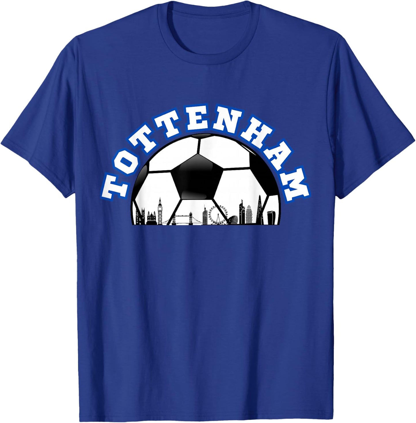 Tottenham Shirt Tottenham UK Cityscape Skyline T-Shirt - T-Shirt | Royal