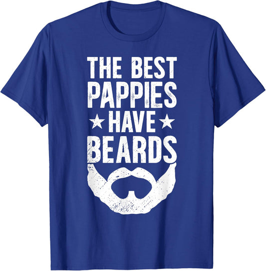 Best Pappies Have Beards Pappy Grandpa Pappy Grandfather T-Shirt - T-Shirt | Royal