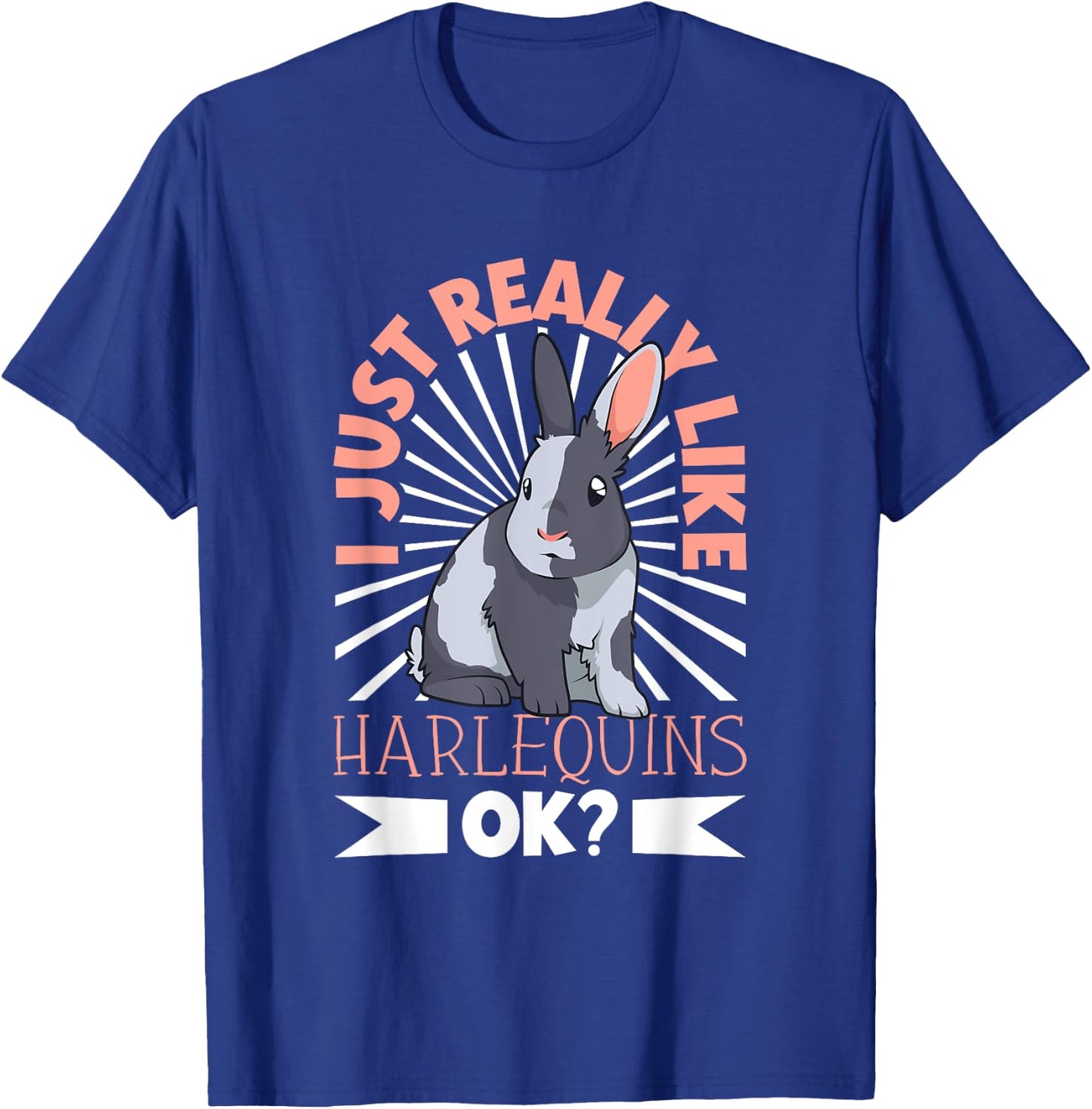 I just really like my Harlequin Rabbit T-Shirt - T-Shirt | Royal