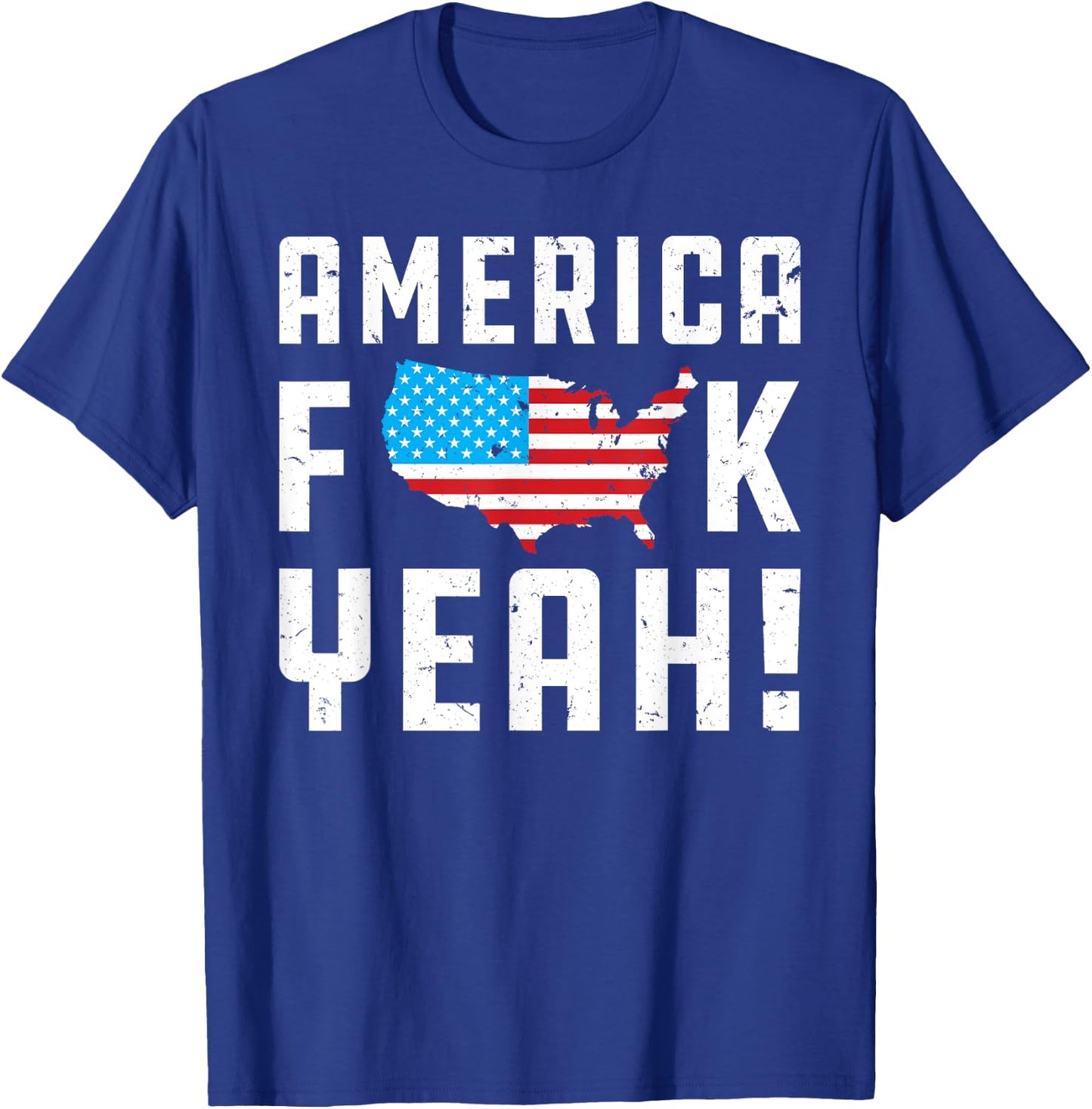 4th ofJuly America Fuck Yeah Funny Gift T-Shirt - T-Shirt | Royal