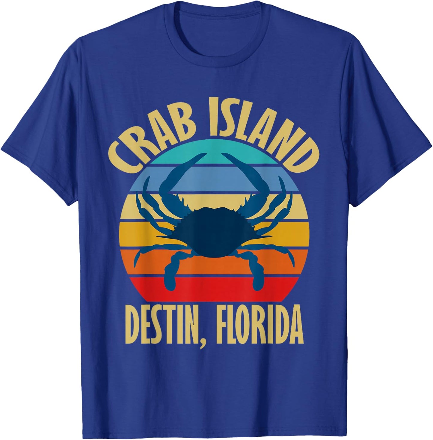 Crab Funny Island | Destin FL Apparel | Famous Destin Island T-Shirt - T-Shirt | Royal