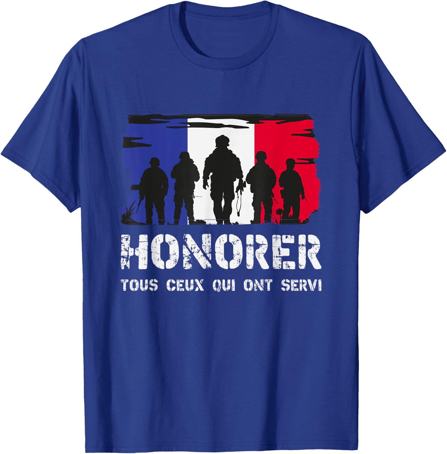 Honor All Who Served Gift Old Military , Black, S T-Shirt - T-Shirt | Royal