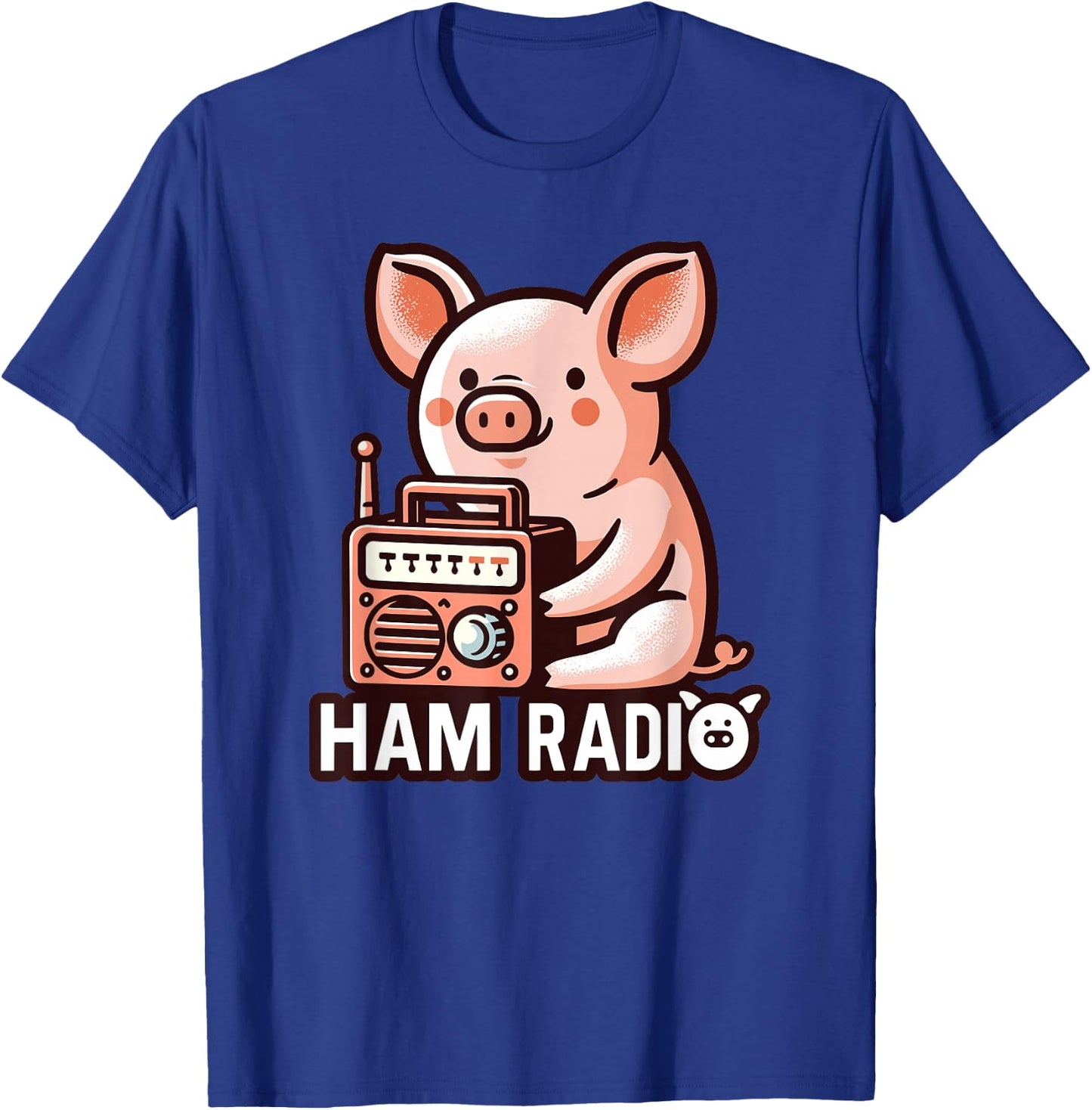 Ham Radio Pig Lover Geek CW Operator T-Shirt - T-Shirt | Royal