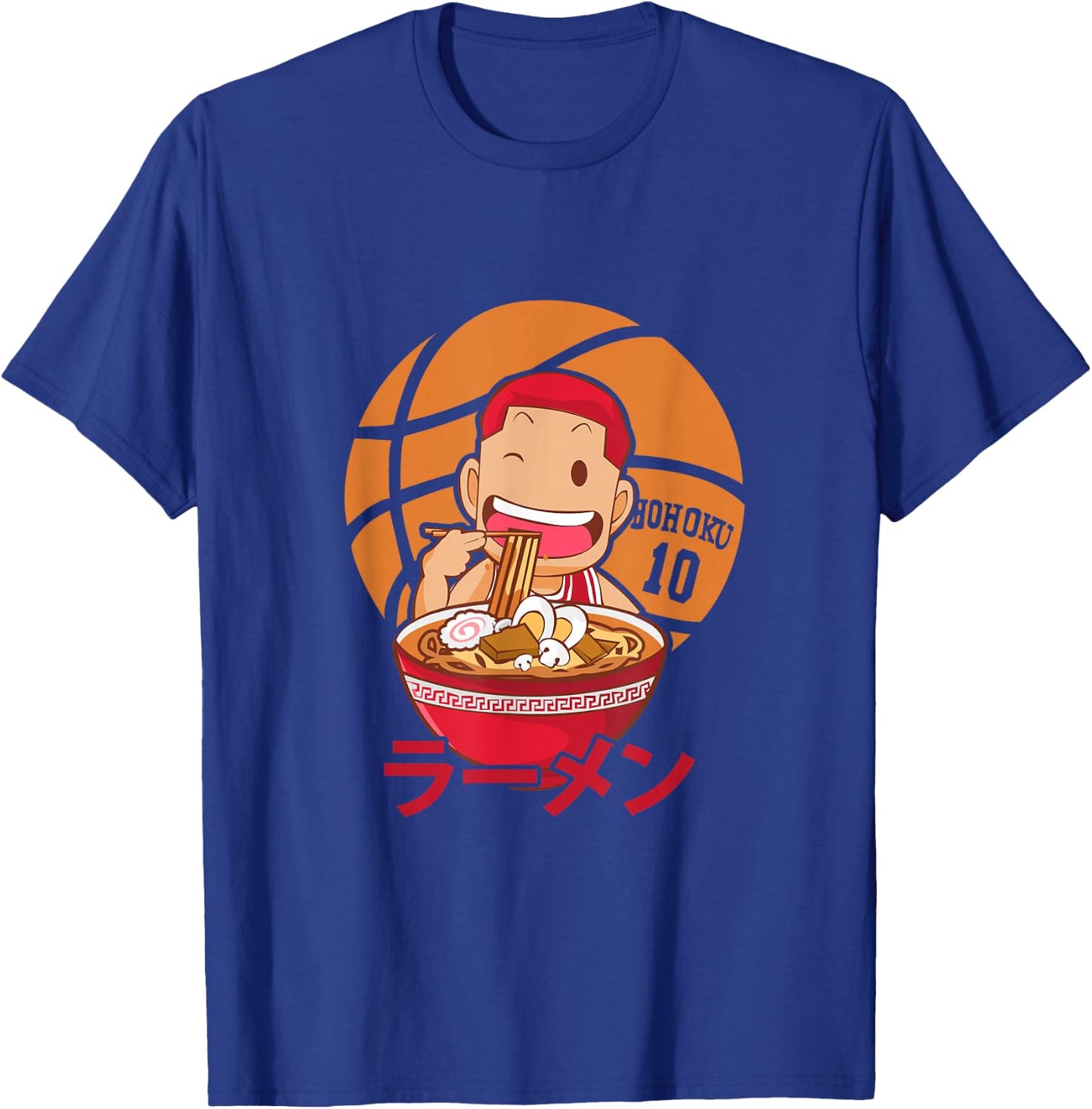 Anime Ramen Basketball T-Shirt - T-Shirt | Royal