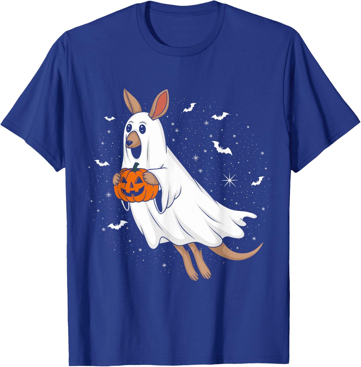 Funny Ghost Kangaroo Lovers Spooky Halloween Costume T-Shirt - T-Shirt | Royal