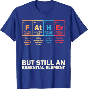 Father Periodic Table Chemistry Elements Science Vintage T-Shirt - T-Shirt | Royal