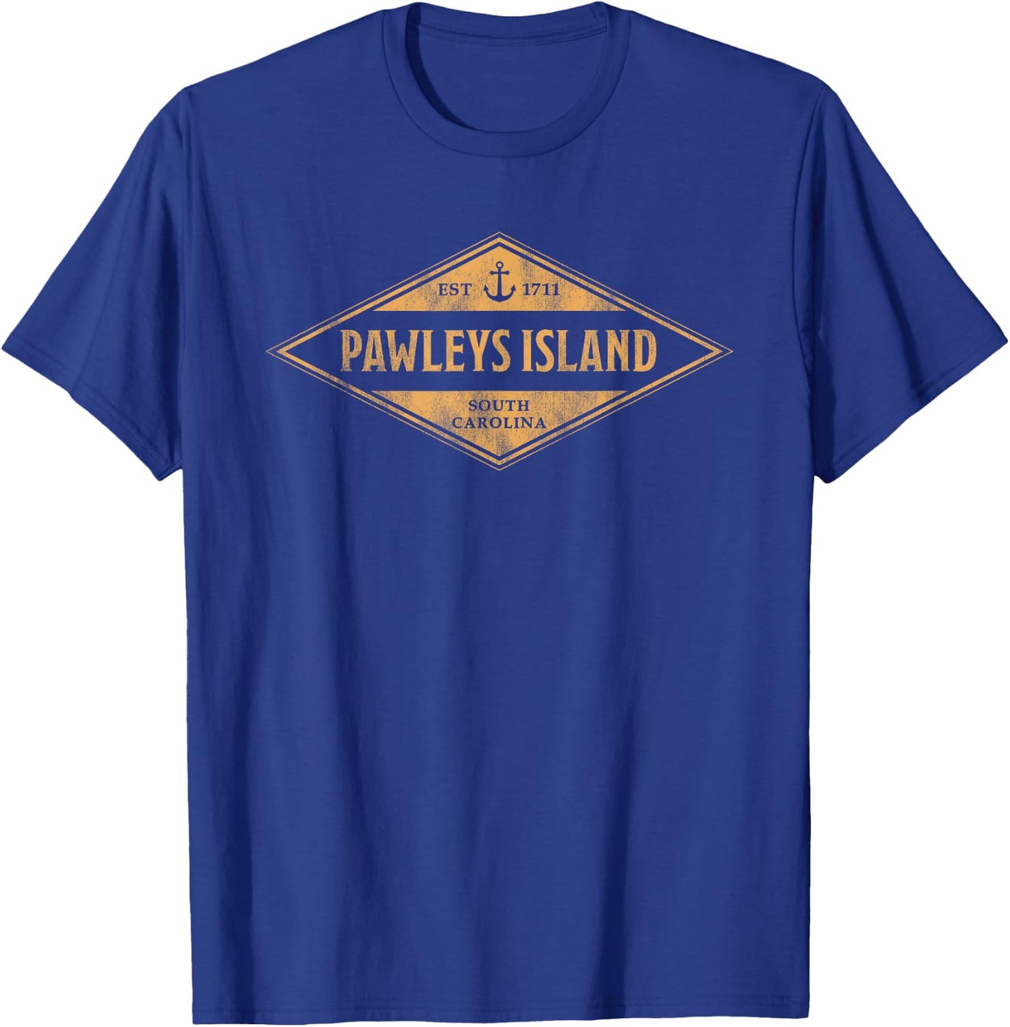 Pawleys Island South Carolina Souvenir Vacation Vintage T-Shirt - T-Shirt | Royal