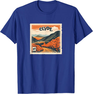 Clyde NC Mountain Clyde NC Travel Hiking Vacation T-Shirt - T-Shirt | Royal