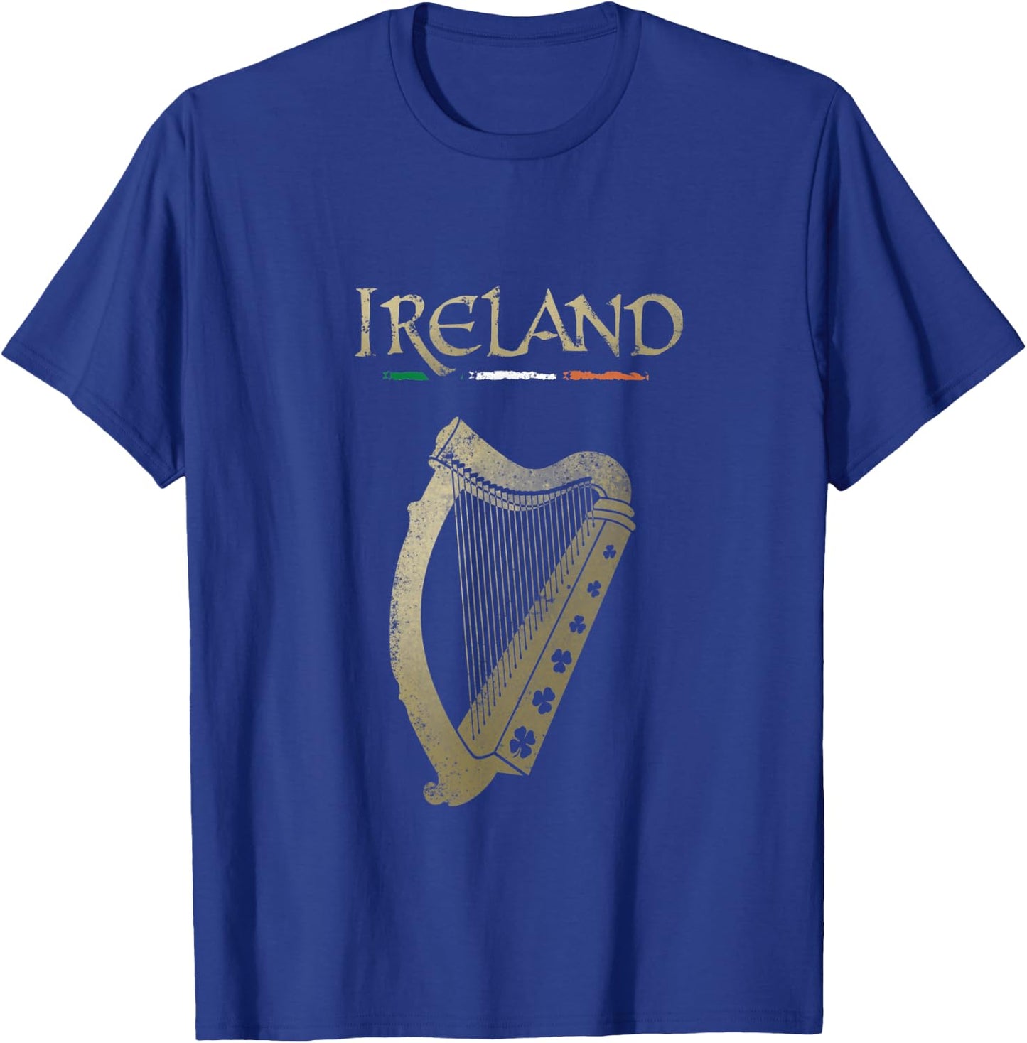 VinagreShop Irland-Flagge und Harfe mit Klee Schwarz S EU 38-40 T-Shirt - T-Shirt | Royal