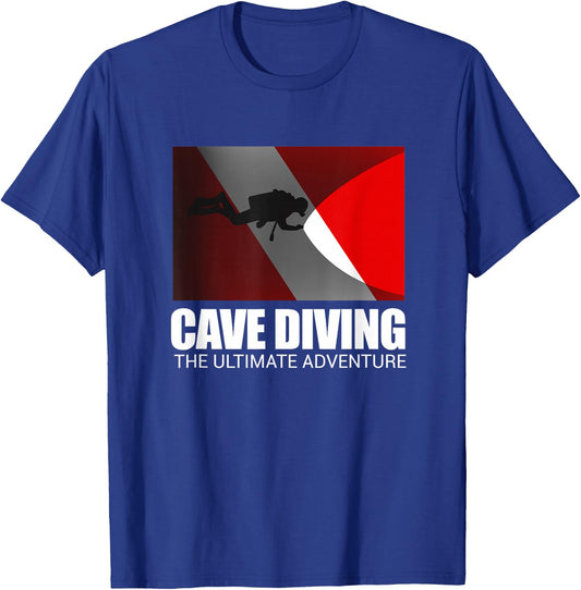 Cave Lamp Diving Ocean Freediving Sea Apnea Dive Gift T-Shirt - T-Shirt | Royal