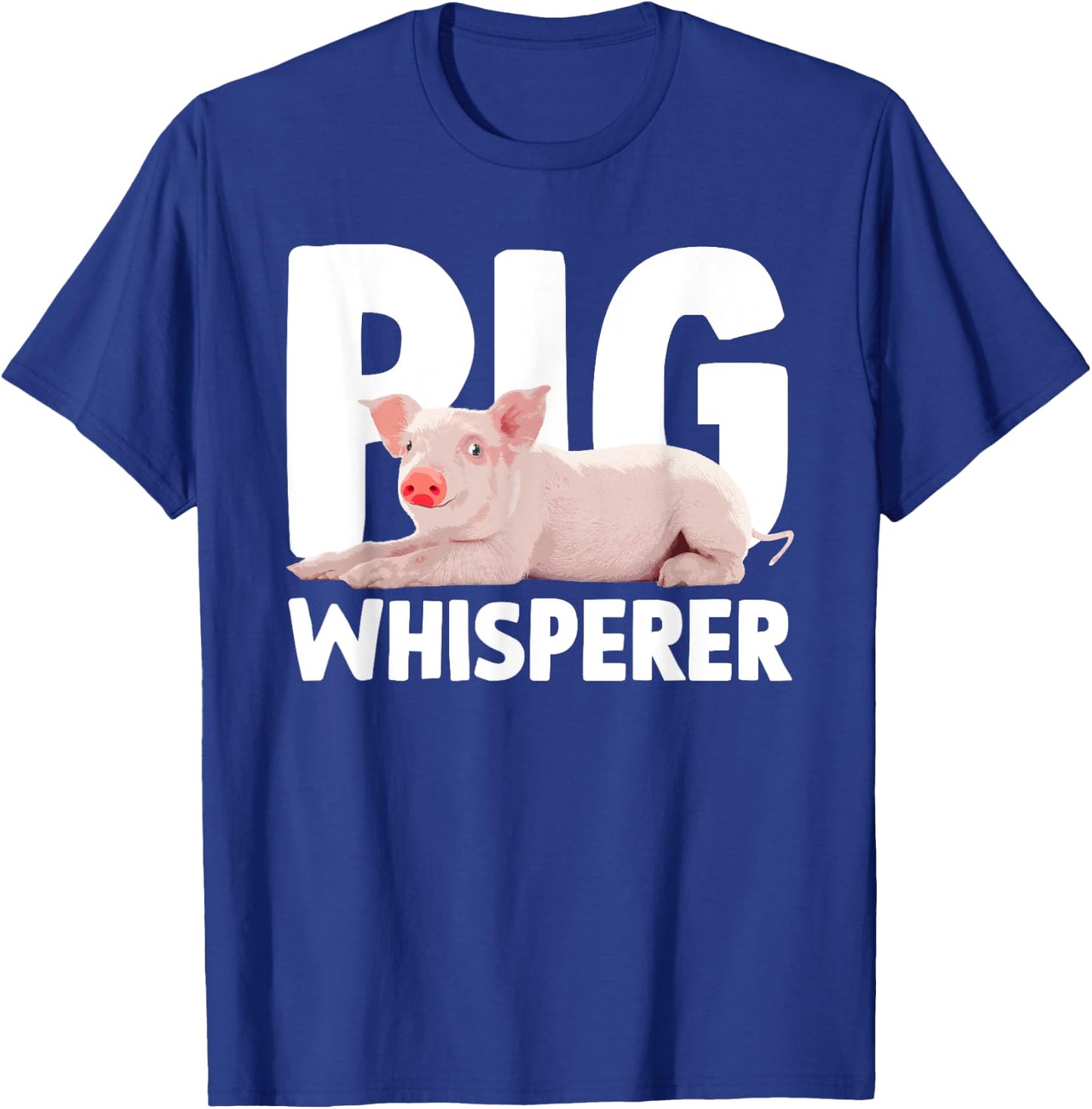 Cute Pig Whisperer Design Women Farmer Pig Lovers T-Shirt - T-Shirt | Royal