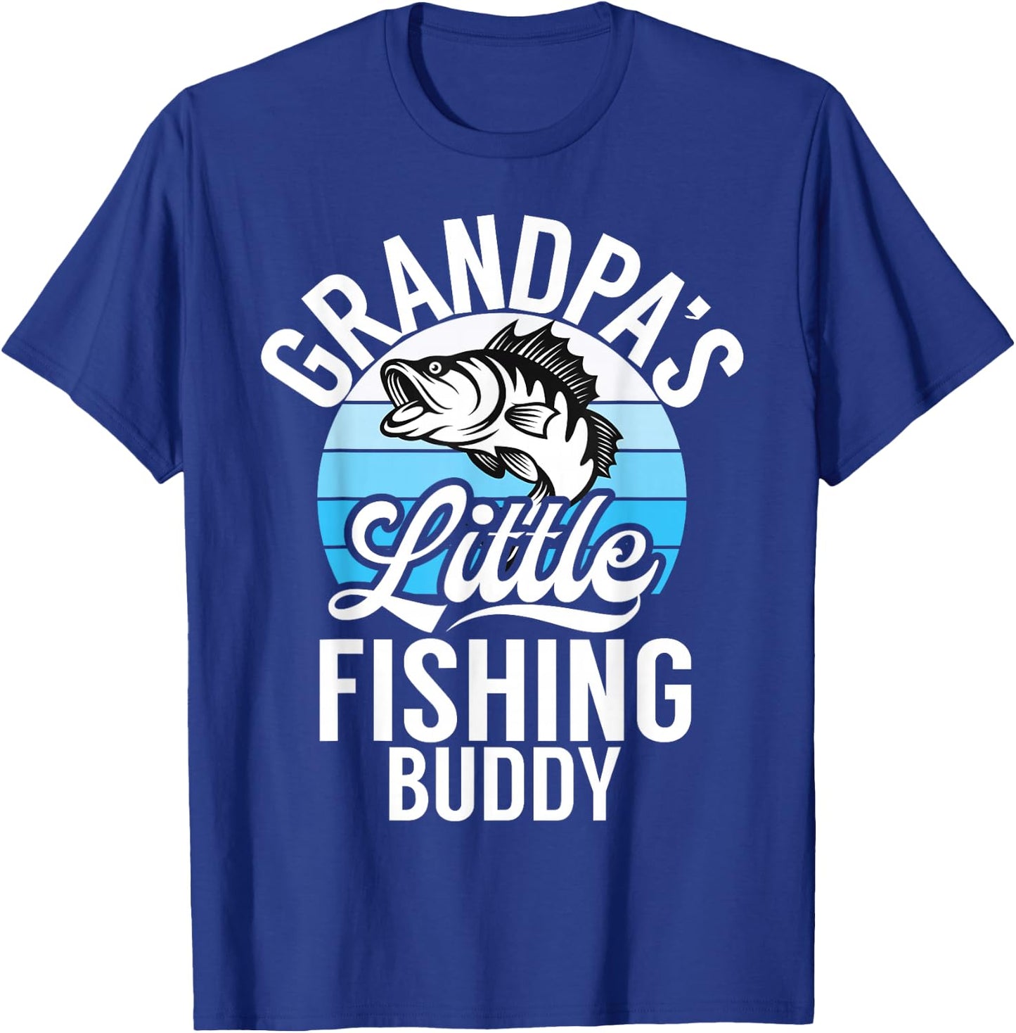 Grandpas little Fishing Buddy Grandson T-Shirt - T-Shirt | Royal