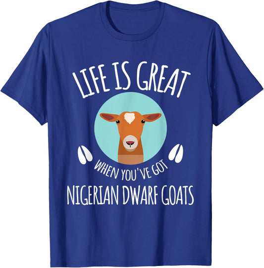 Goat Lovers Meme | Pet Animal Pun Funny Nigerian Dwarf Goat T-Shirt - T-Shirt | Royal