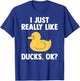 Duck Gifts Men Quack Quakin Youth Rubber Ducky T-Shirt - T-Shirt | Royal