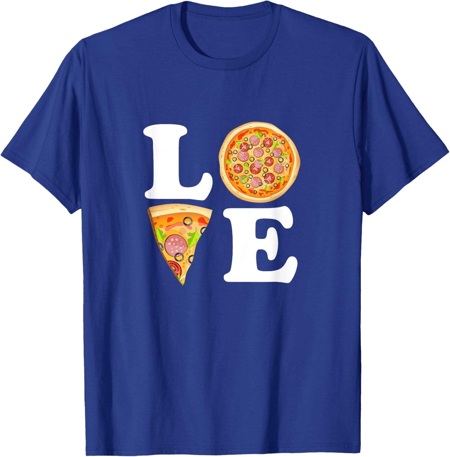 LOVE PIZZA Shirt Boys Pizza Night Pizza Day Men Pizza Lovers T-Shirt - T-Shirt | Royal
