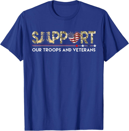 Support Our Troops Veteran's Day Support Our Troops T-Shirt - T-Shirt | Royal