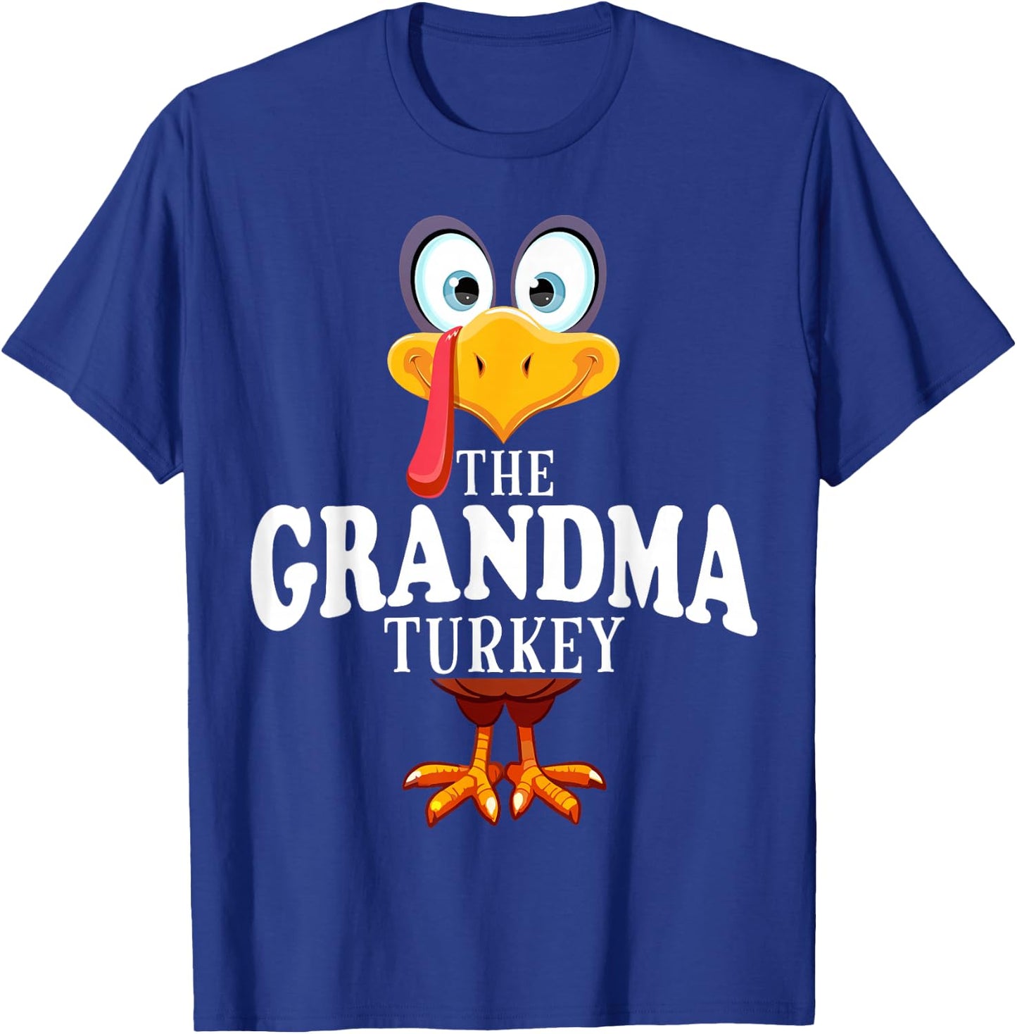 Thanksgiving The Grandma Turkey Pajama T-Shirt - T-Shirt | Royal