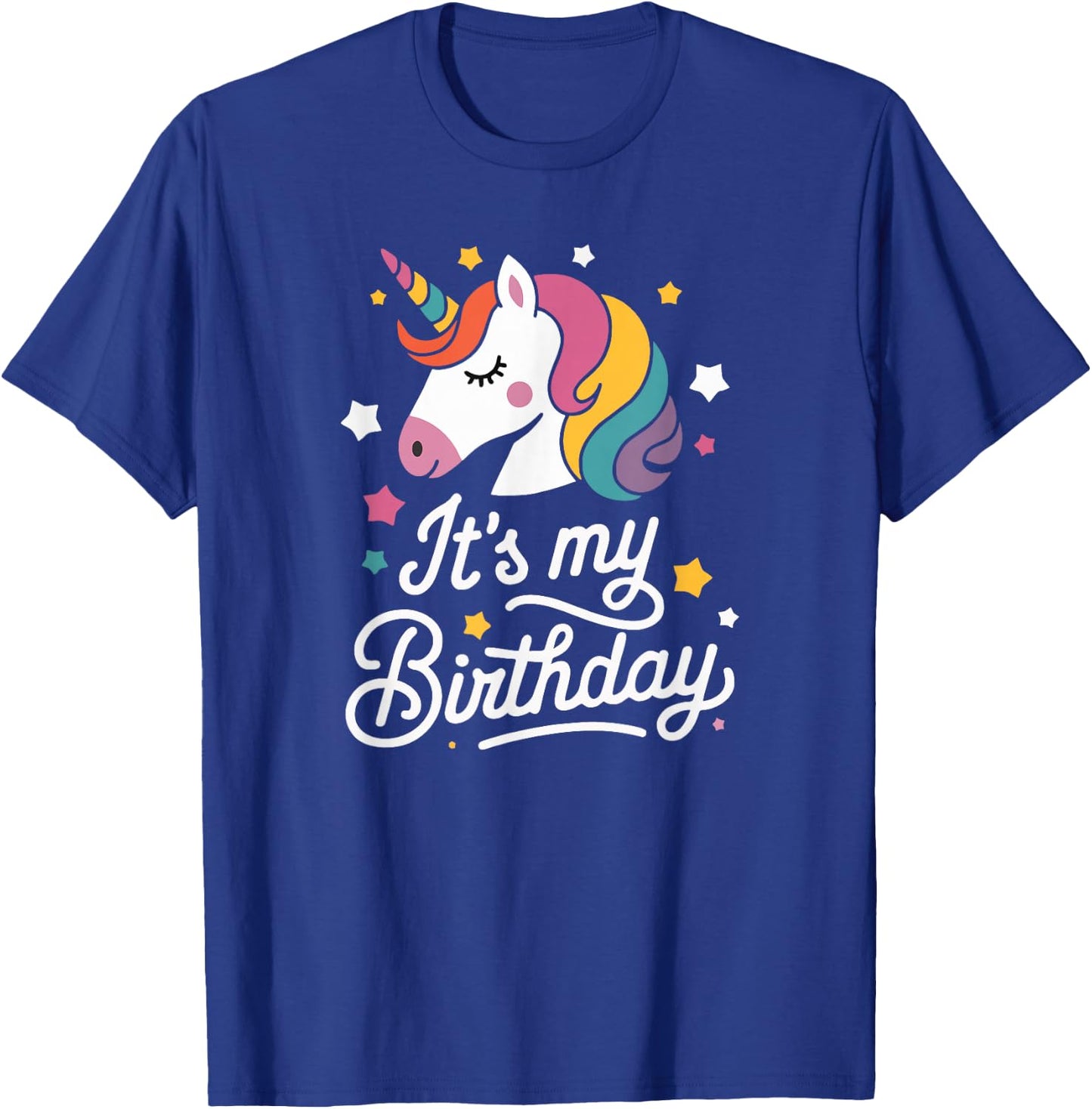 Unicorn It's My Birthday for Kids & Adults T-Shirt - T-Shirt | Royal