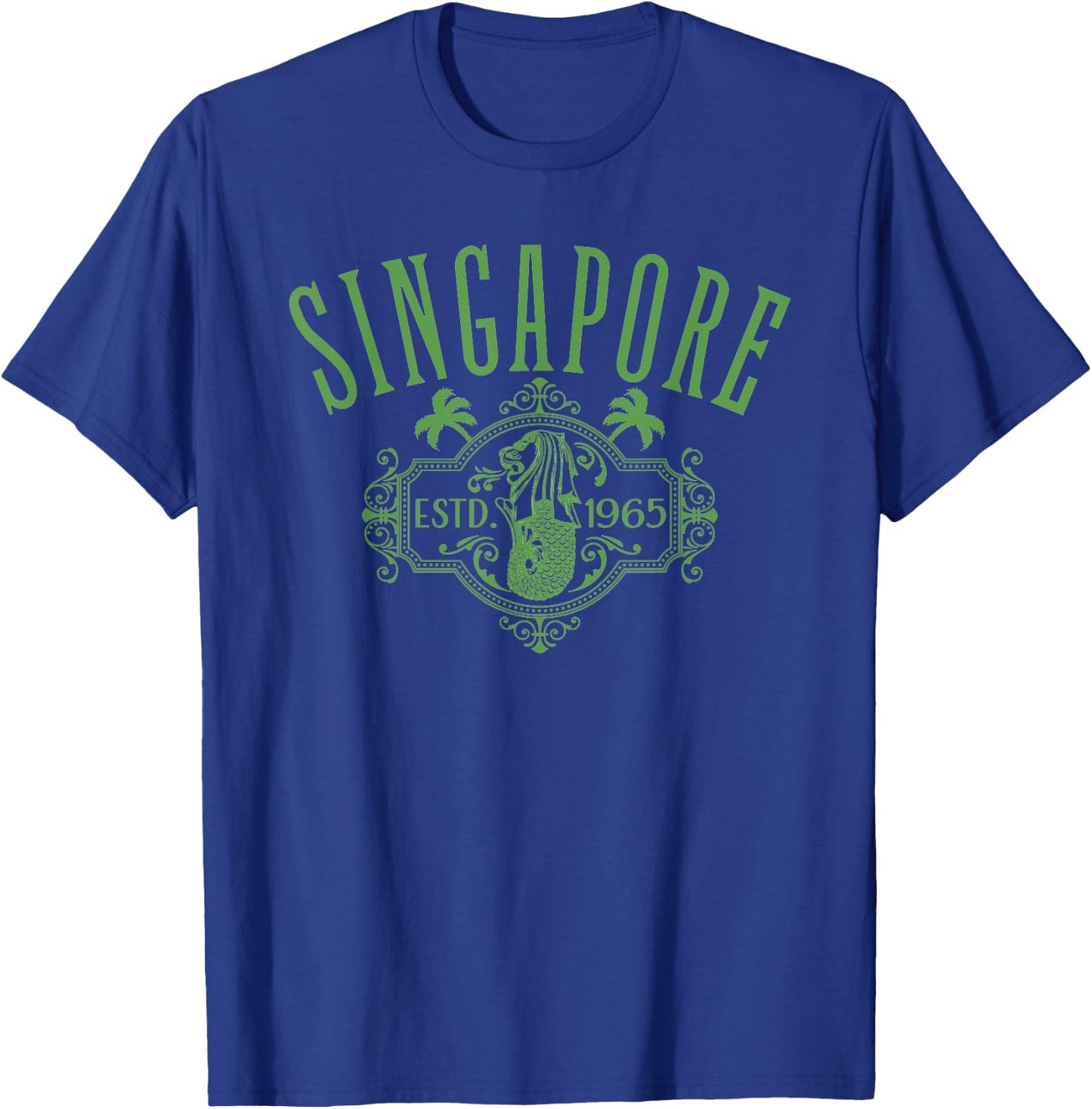 Singapore Merlion Vintage Style Design Souvenir T-Shirt - T-Shirt | Royal