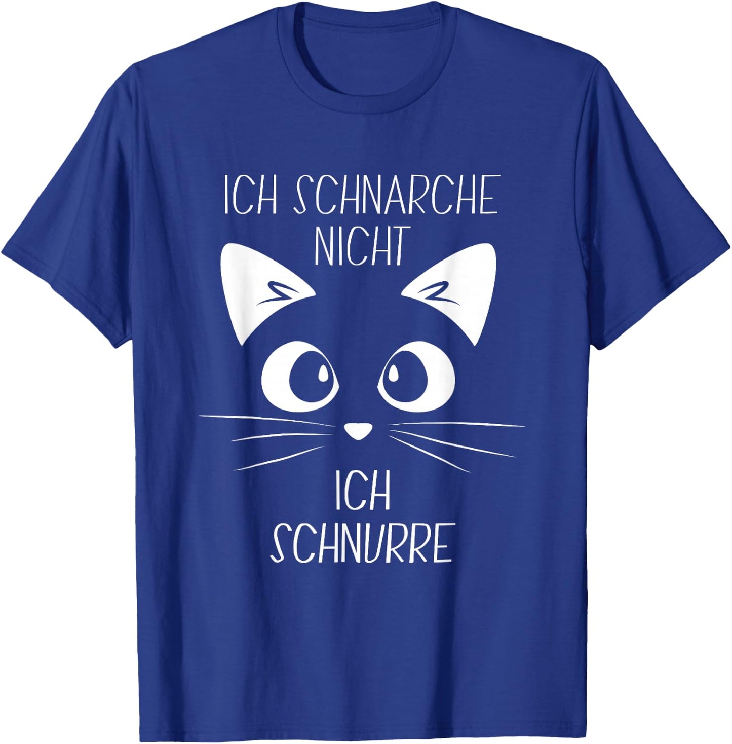 Sleep Shirt with German Text "Ich Schnarche nicht, ich schnurre" Cat , black T-Shirt - T-Shirt | Royal
