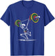 Skeleton Lifting Fathers Day Gym Workout Dad Papa Men T-Shirt - T-Shirt | Royal