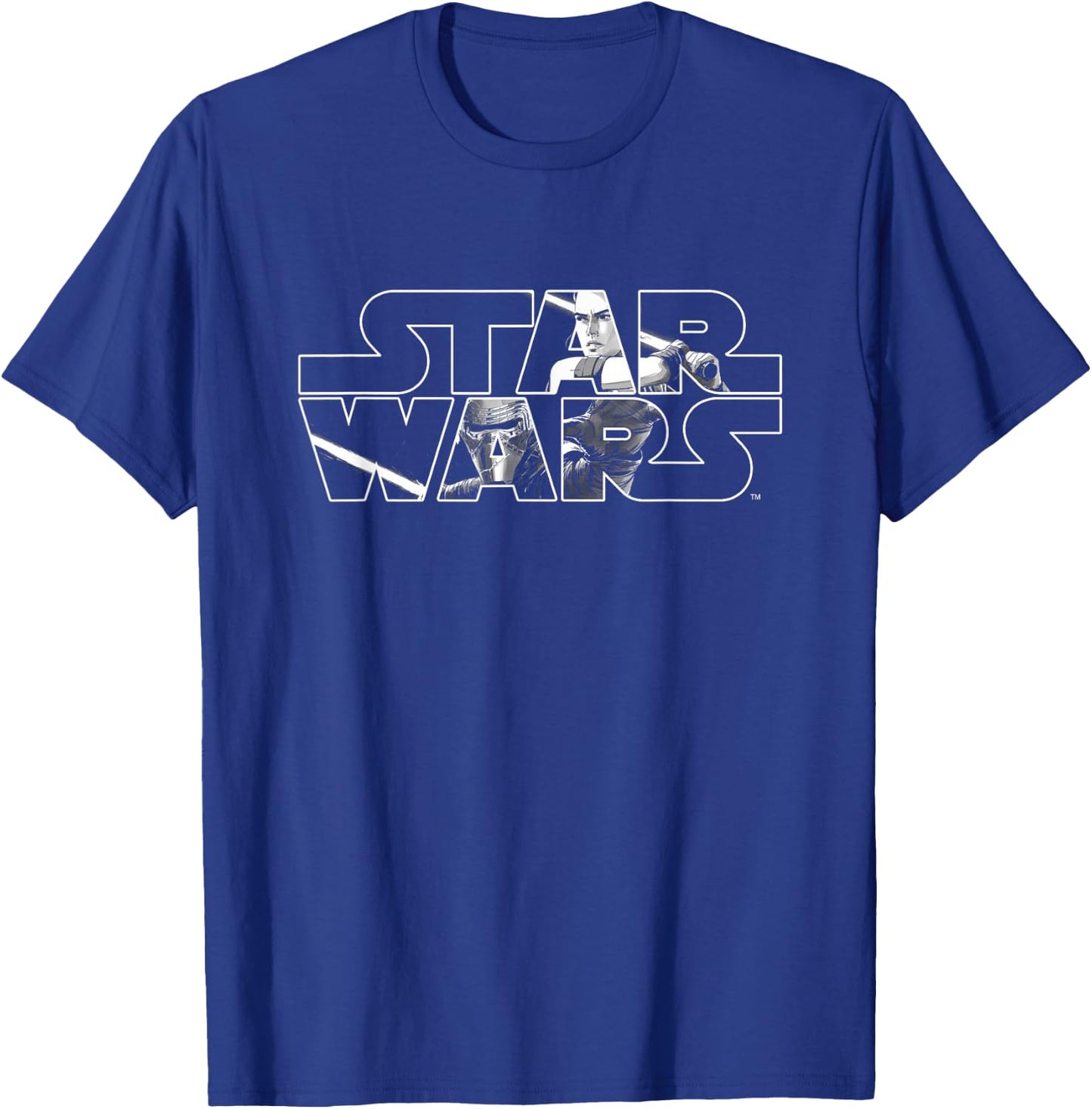 Star Wars Light vs Dark White T-Shirt - T-Shirt | Royal