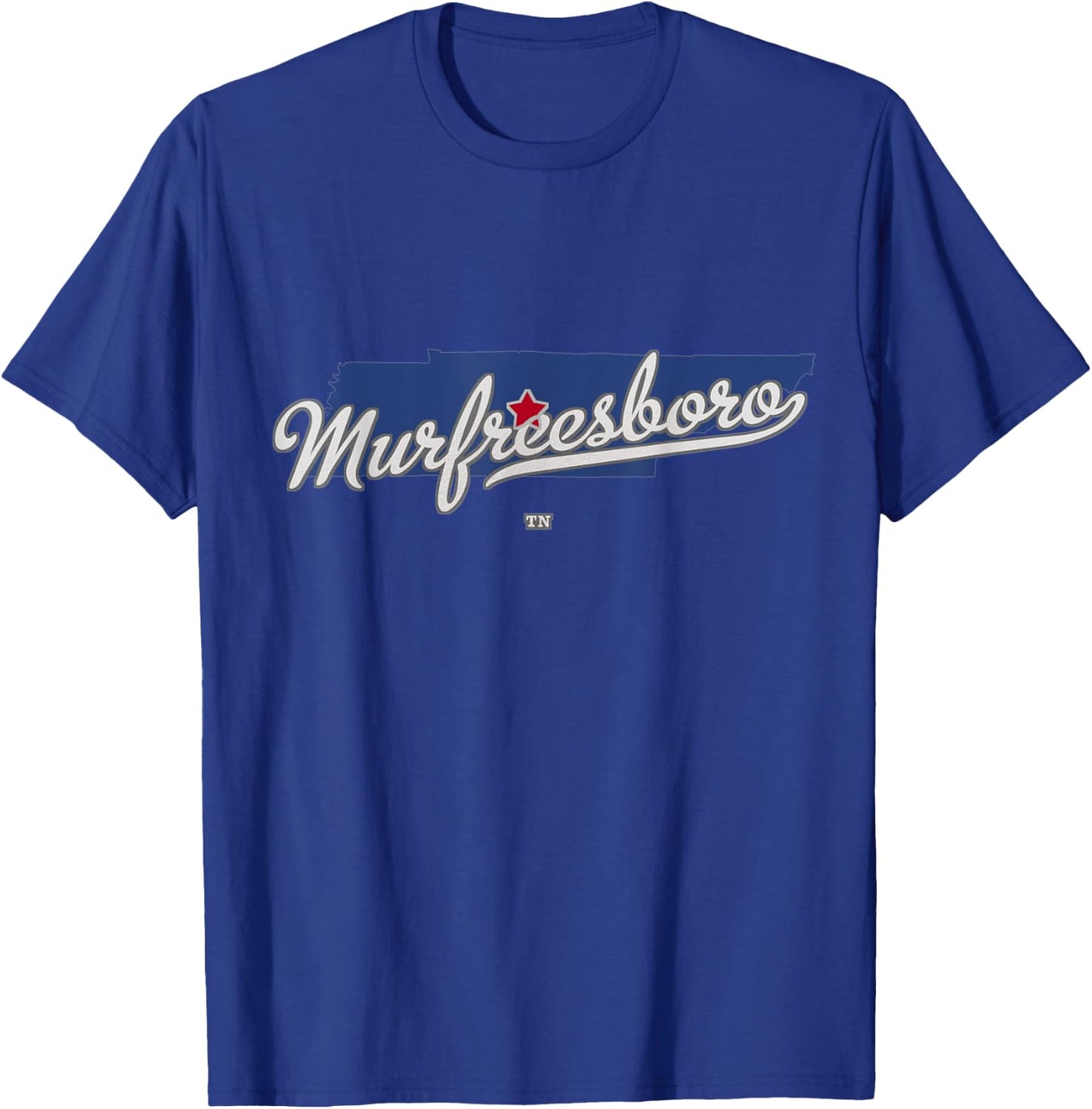 Murfreesboro Tennessee TN Map T-Shirt - T-Shirt | Royal