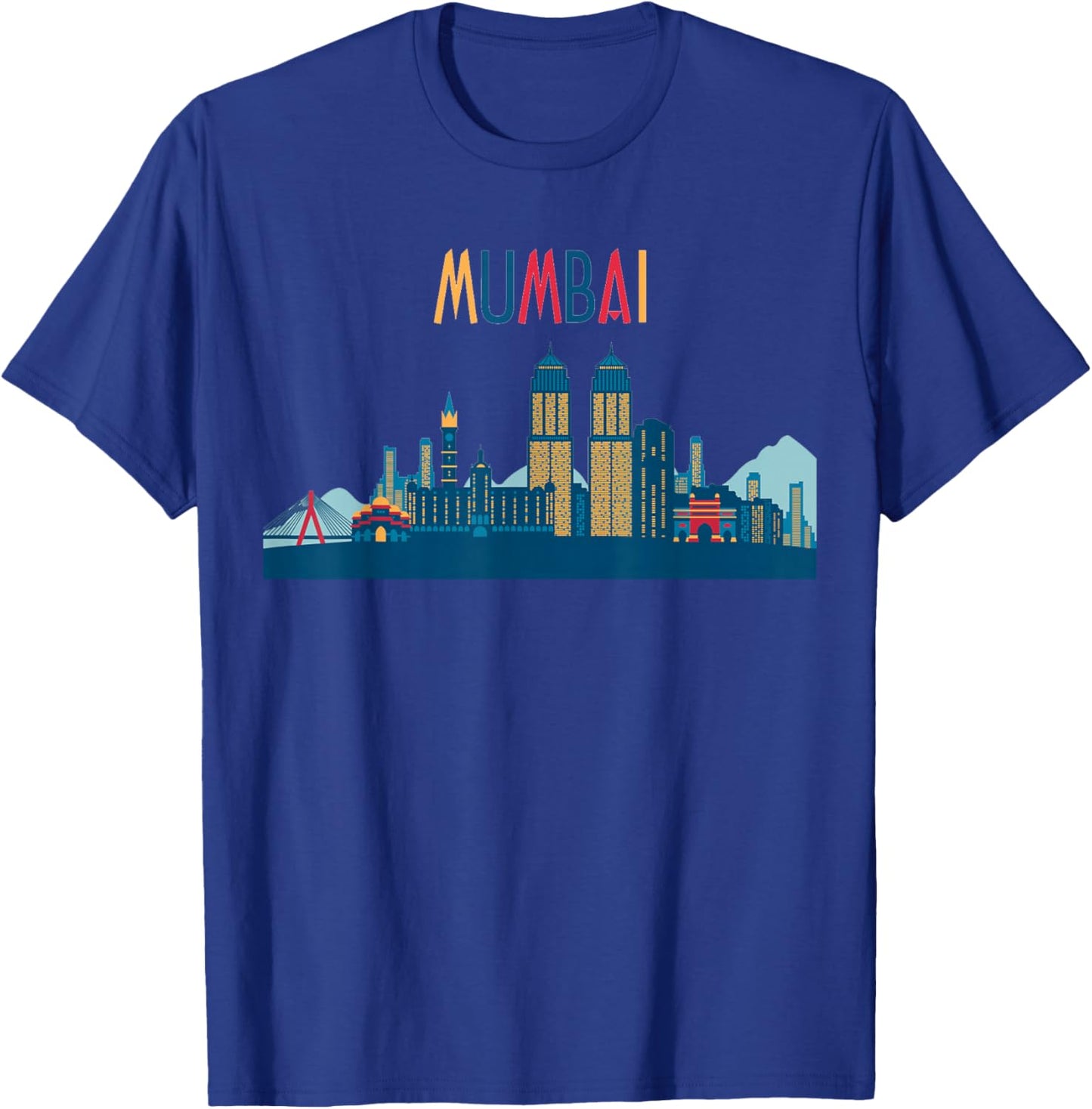 Mumbai Skyline Silhouette | Beautiful India Gift T-Shirt - T-Shirt | Royal