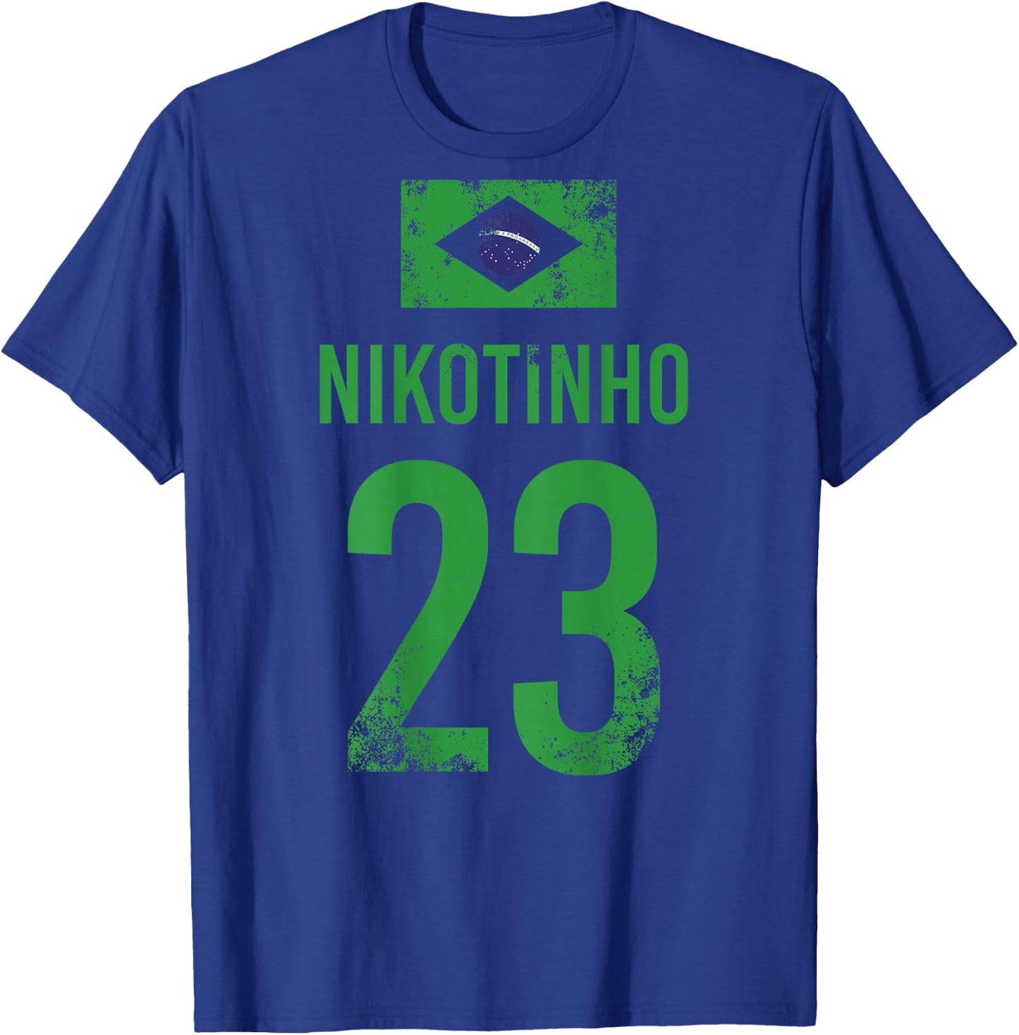 Men's Brazil Sauf Football Name Nikotinho , yellow, s T-Shirt - T-Shirt | Royal