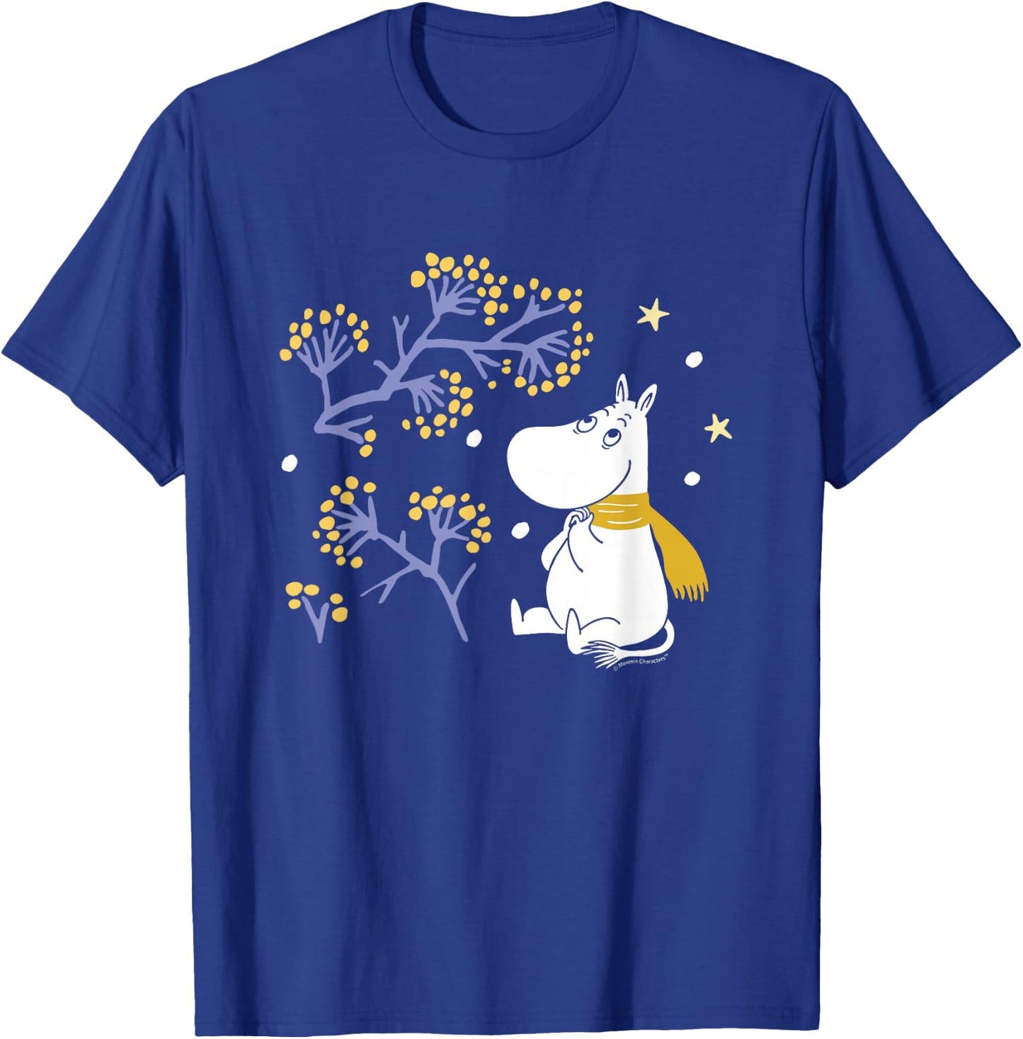 Moomin Moomintroll Look The Snow Winter , Black, S T-Shirt - T-Shirt | Royal