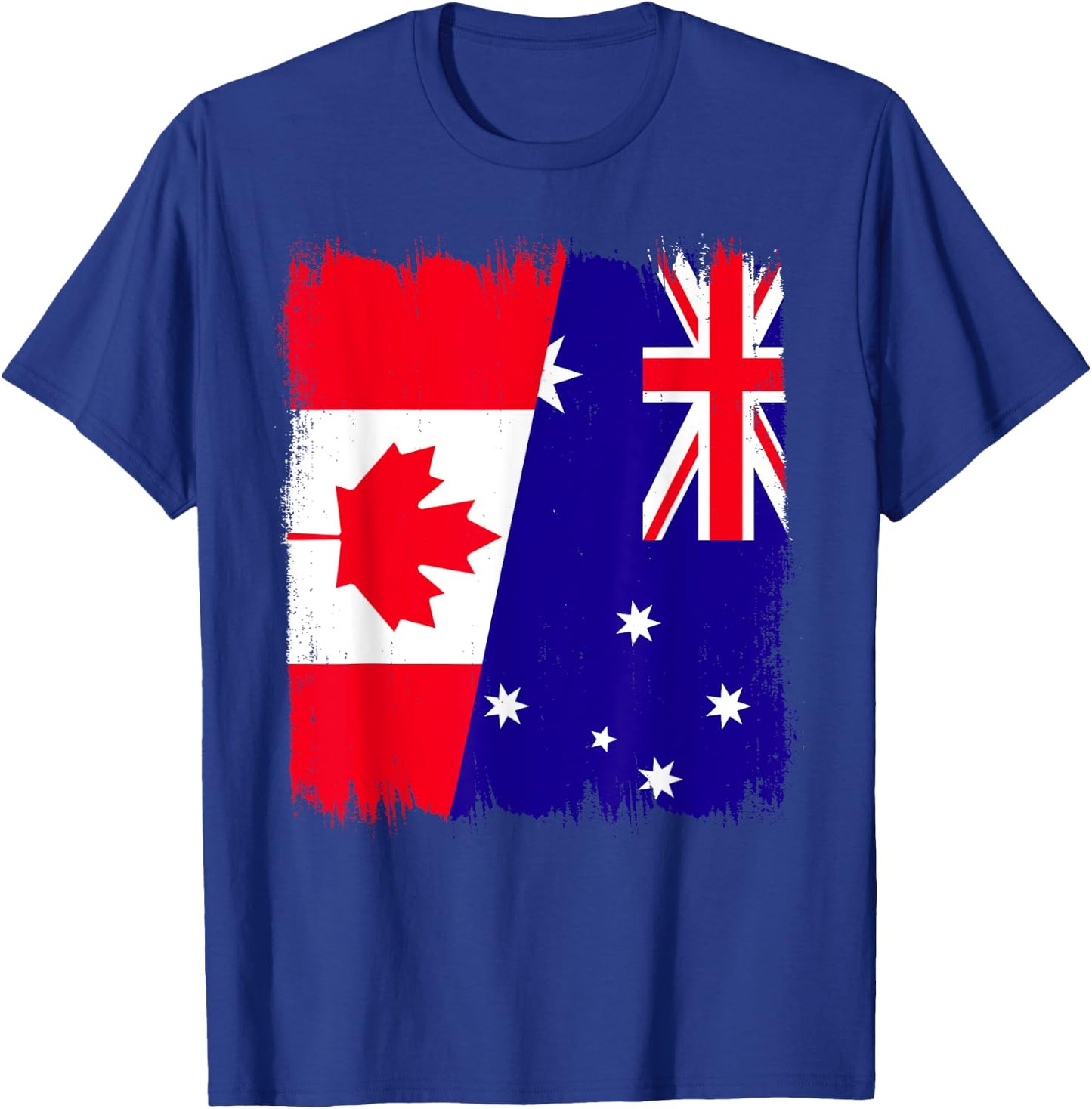 Canada Australia Half Flag Canadian Australian Roots T-Shirt - T-Shirt | Royal
