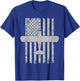 J-3 Cub Airplane Patriotic Vintage Flag Flight Pilot Kids Men T-Shirt - T-Shirt | Royal