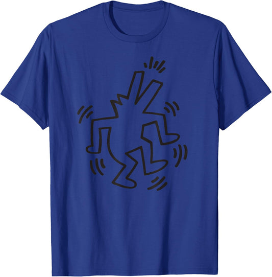 Keith Haring Tanzende Hunde-Kunstwerk T-Shirt - T-Shirt | Royal