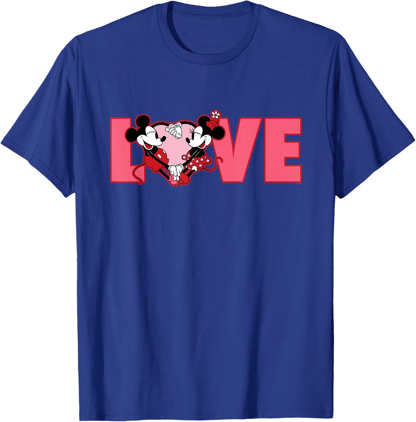 Disney Mickey & Minnie Mouse Couples Valentine's Day Love T-Shirt - T-Shirt | Royal