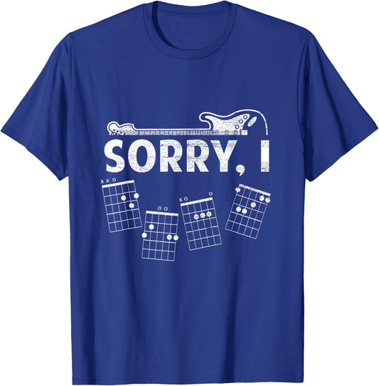 Sorry I-DGAF Lustige versteckte Nachricht Gitarren-Akkorde für Liebhaber T-Shirt - T-Shirt | Royal