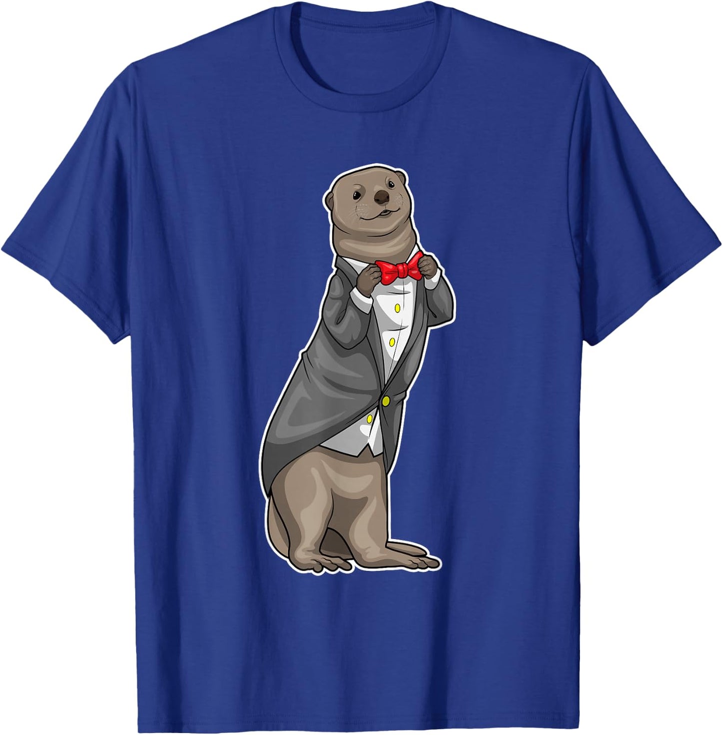 Otter Groom Bow tie Wedding T-Shirt - T-Shirt | Royal