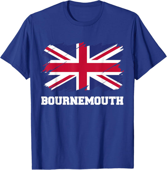Bournemouth UK Union Flag Bournemouth , Black, S T-Shirt - T-Shirt | Royal