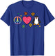 Peace Love Penguin Retro Groovy Hippie Women Girls Kids Men T-Shirt - T-Shirt | Royal