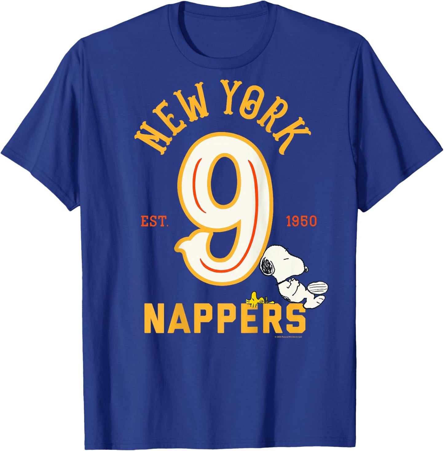 Peanuts - Backprint Snoopy New York Nappers T-Shirt - T-Shirt | Royal