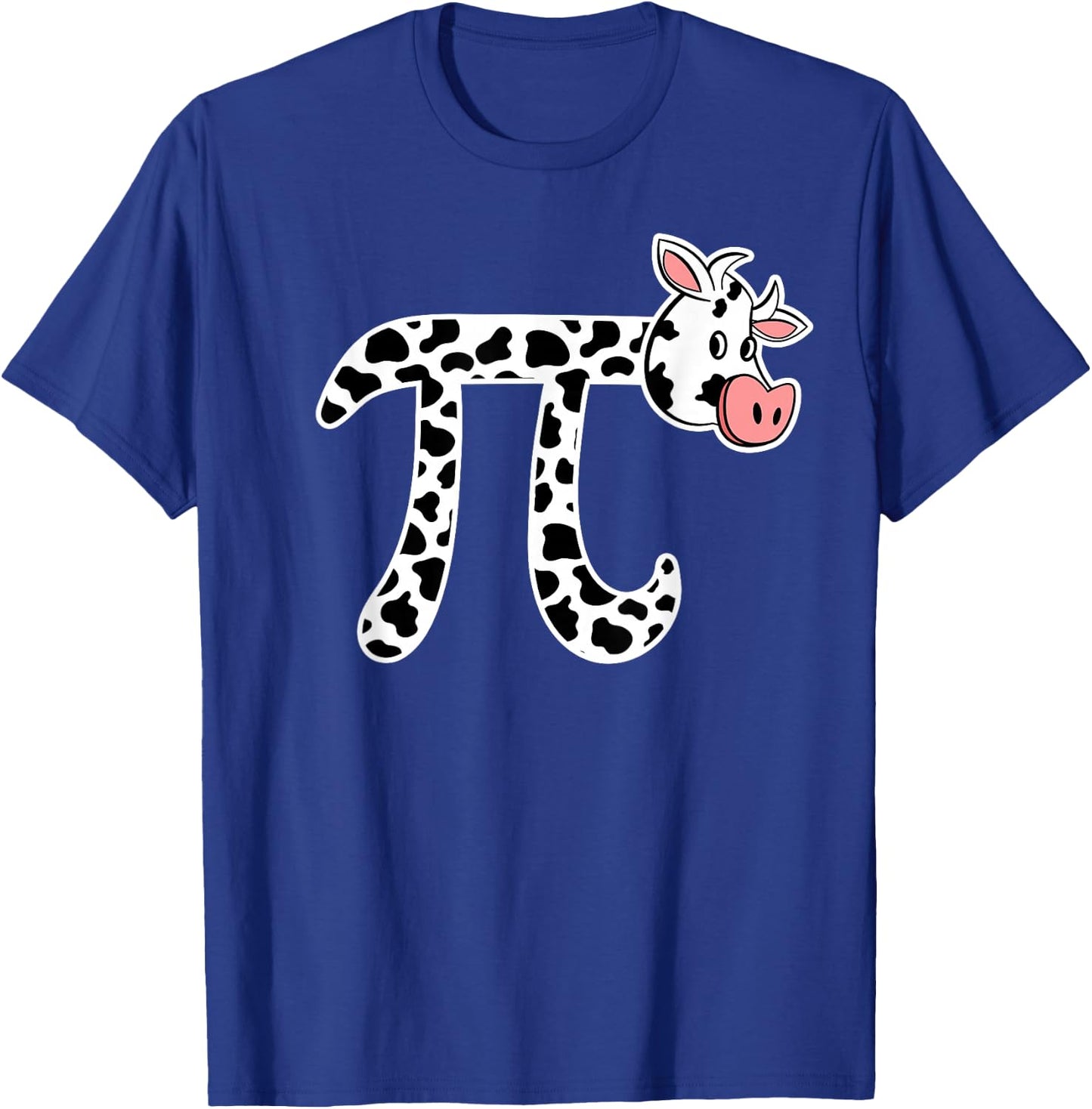 Pi Day - Funny Cow Pi March 14th Cow Lover 3.14 Pi T-Shirt - T-Shirt | Royal