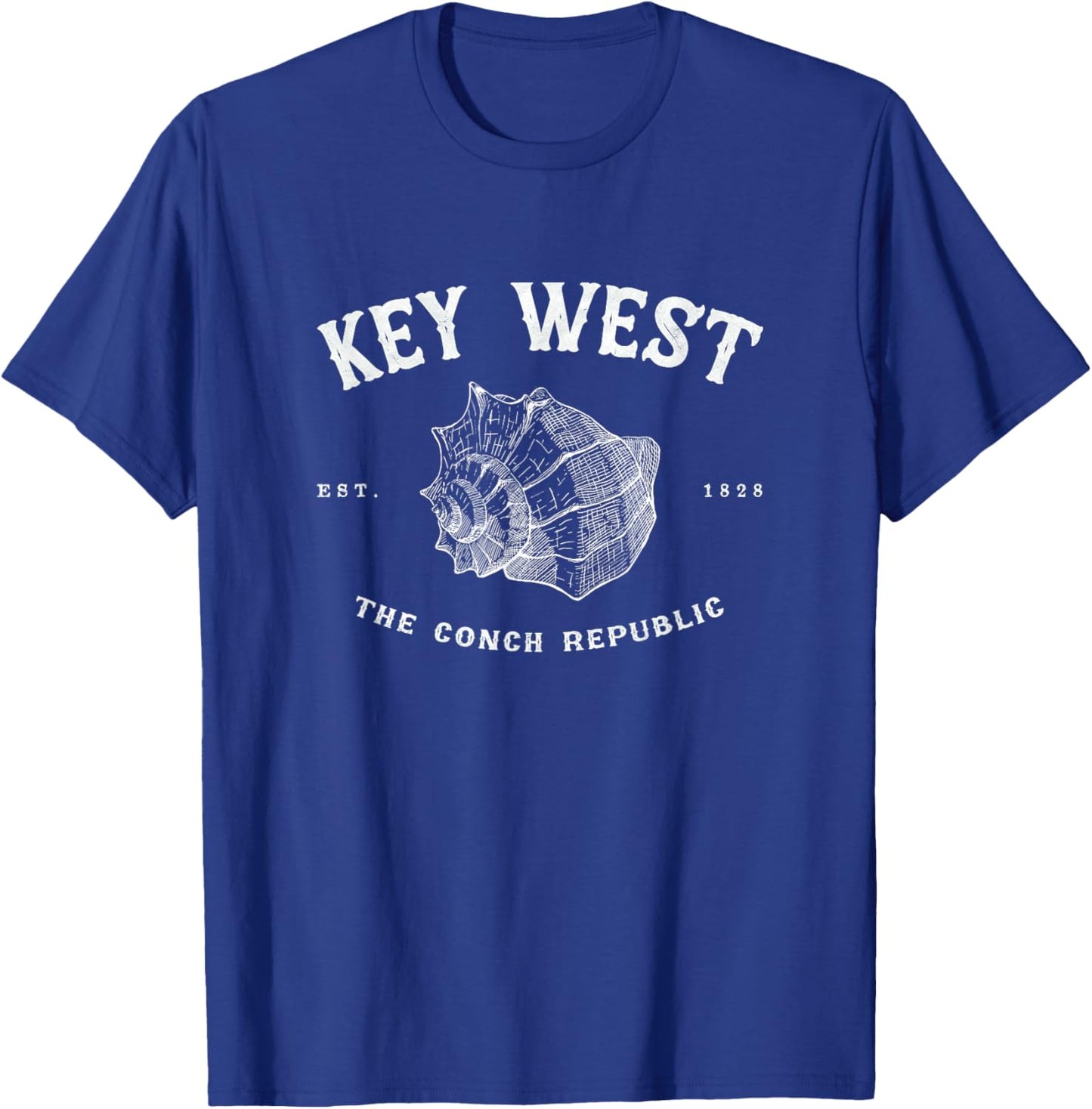 Key West FL Conch Republic Retro Fishing Diving Vintage T-Shirt - T-Shirt | Royal