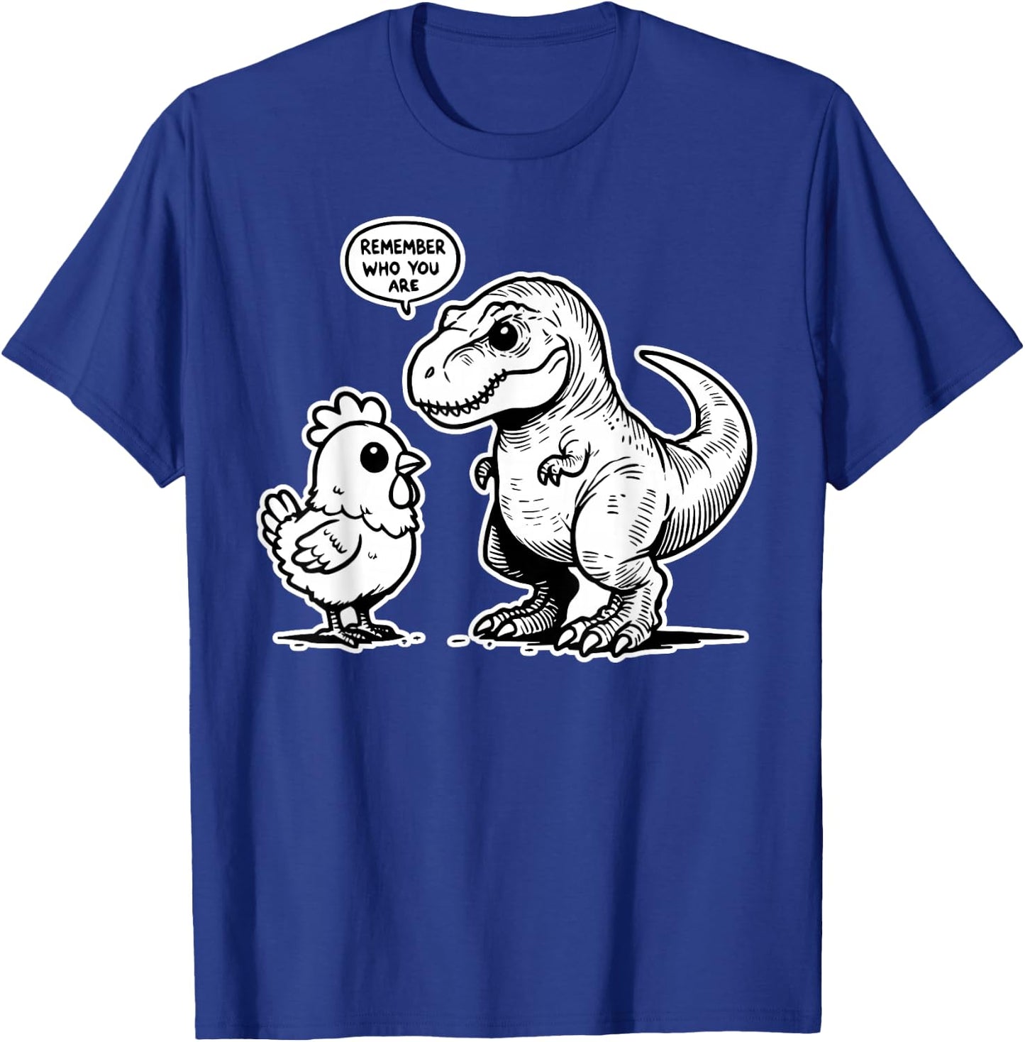 Funny Dinosaur Chicken Evolution Paleo Humor T-Shirt - T-Shirt | Royal