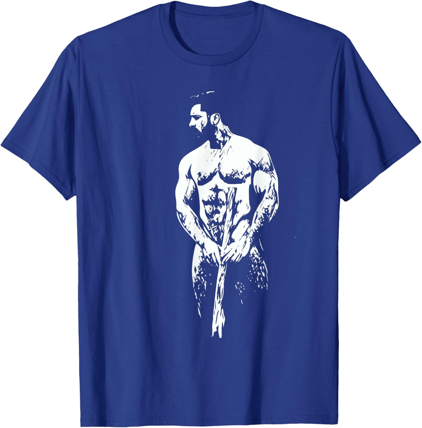 Hunk Naked Wood Gay Art Erotica T-Shirt - T-Shirt | Royal