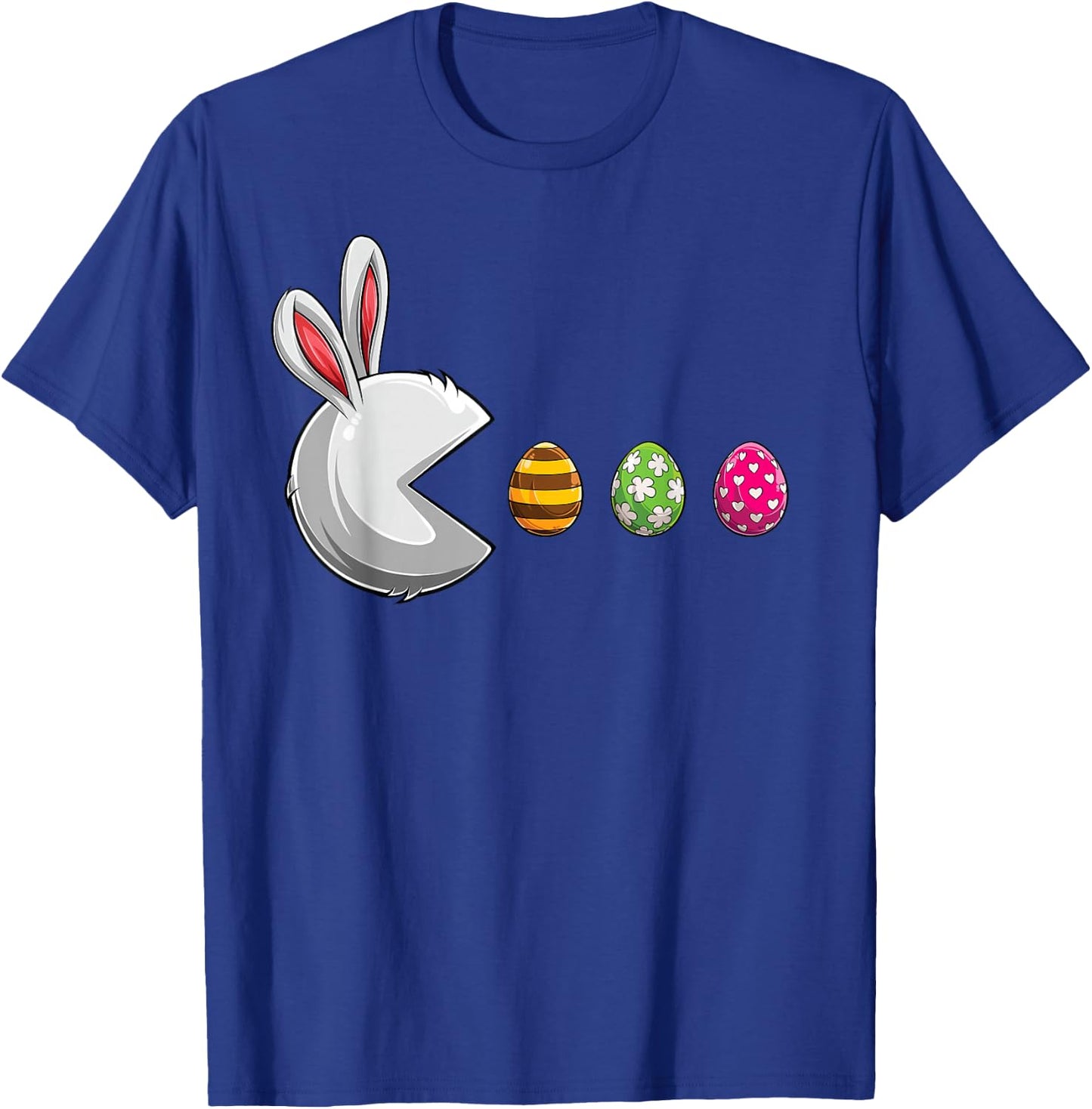 Happy Easter Day Bunny Egg Funny Boys Girls Kids Easter T-Shirt - T-Shirt | Royal
