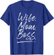 Wife Mom Boss Mama Muttertag Spruch Mum Statement Damen T-Shirt - T-Shirt | Royal