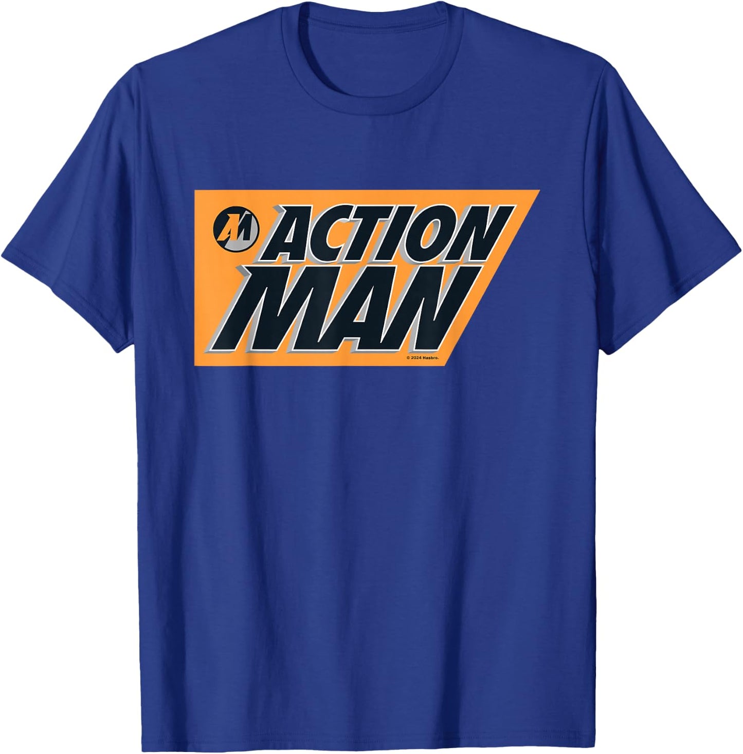 Action Man 90s Cartoon Logo , Black, S T-Shirt - T-Shirt | Royal