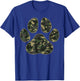 Cute Camo Paw Print Pet Owner Camouflage Paw Print Dog Lover T-Shirt - T-Shirt | Royal