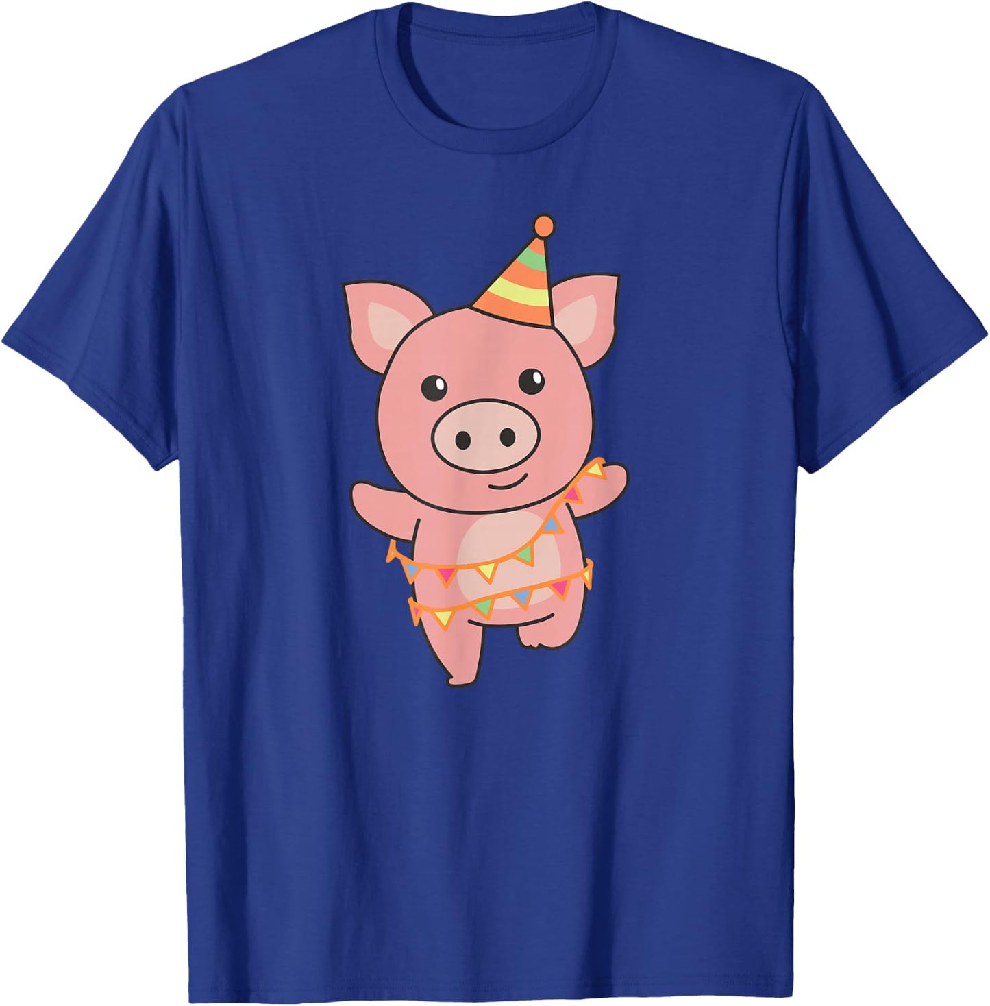 Pig for Birthday for Children a Birthday Pig T-Shirt - T-Shirt | Royal