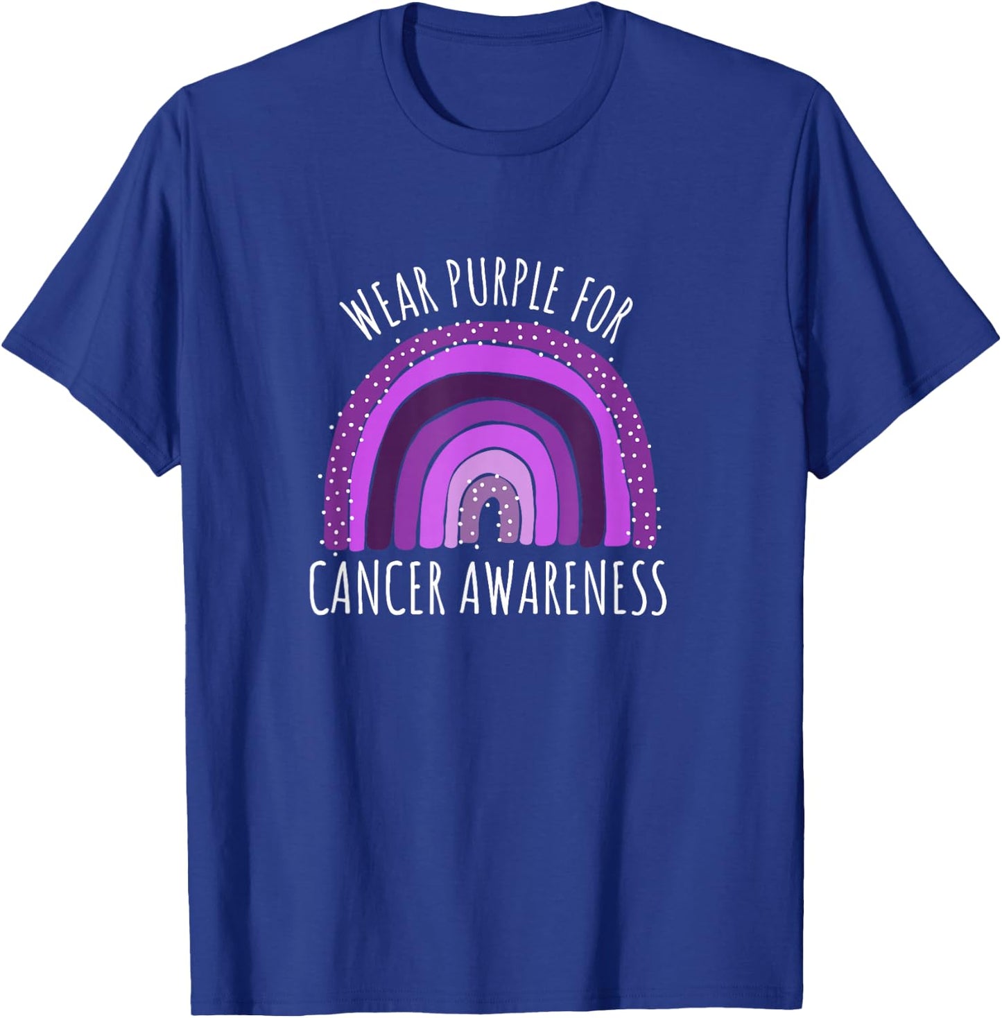 Wear Purple For Cancer Awareness Shirt | Cancer T-Shirt - T-Shirt | Royal