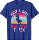 Women Dinosaur Shirt For Girls Just A Girl Who Loves T-Rex T-Shirt - T-Shirt | Royal